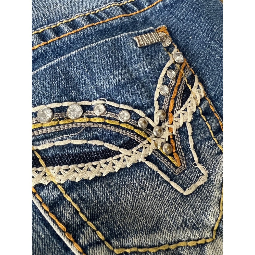 ZANADI Micro Mini Shorts Studded Detail Stretchy Low Waist Shorts Size 3 - Picture 4 of 8